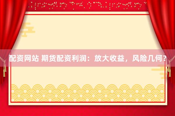 配资网站 期货配资利润：放大收益，风险几何？
