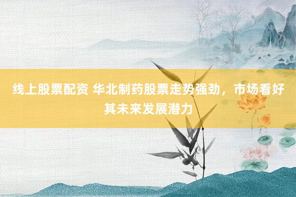 线上股票配资 华北制药股票走势强劲，市场看好其未来发展潜力