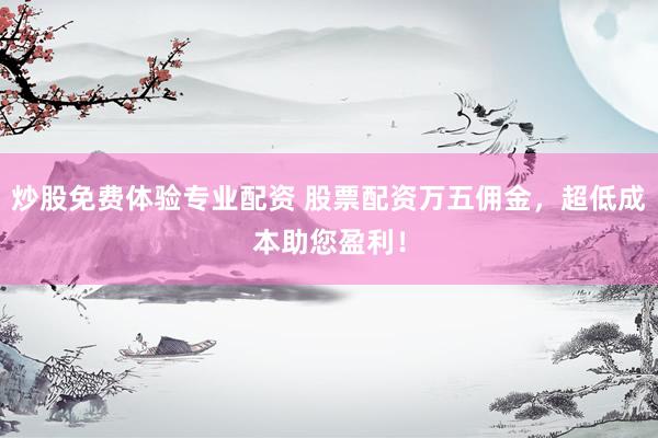 炒股免费体验专业配资 股票配资万五佣金，超低成本助您盈利！