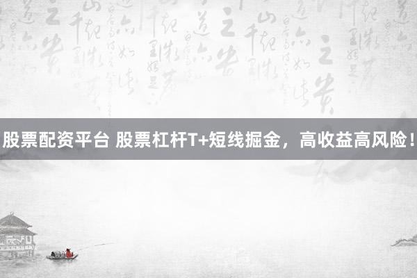 股票配资平台 股票杠杆T+短线掘金，高收益高风险！